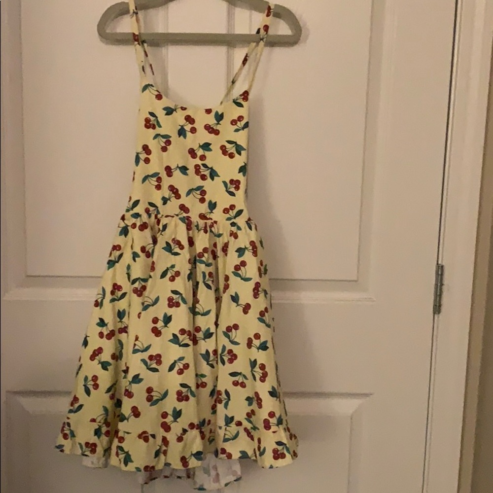 Adorable cherry ruffle dress